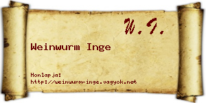 Weinwurm Inge névjegykártya